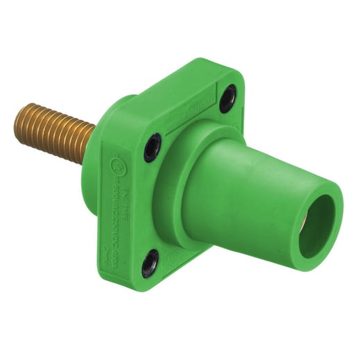Hubbell - Hubbell HBLFRSCGN Single Pole, 300/400A FeMale STUD Receptacle, GN, THR