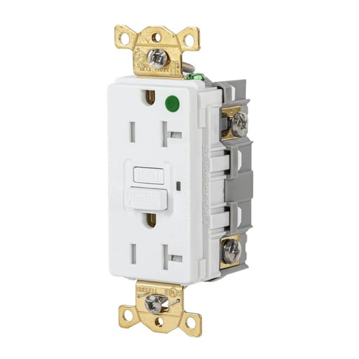 Hubbell Wiring Device - HWDK GFRTW83W 20A 125VAC COMM HG TR