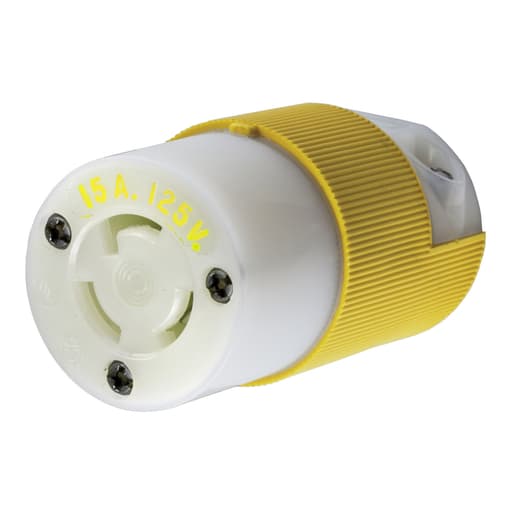 Hubbell Wiring Device - Hubbell HBL47CM29C Locking Connector, CM, 15A 125V L5-15R
