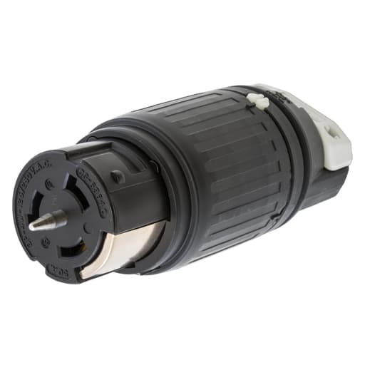 Hubbell Wiring Device - Hubbell CS6364-C 50A 125/250V AC Twist-Lock Black Nylon Connector Body