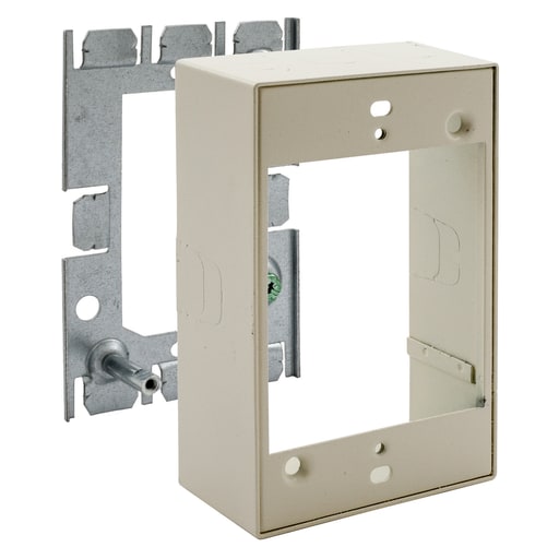Hubbell Wiring Device - Hubbell HBL5751IVA Metal Raceway, Extension Box, 1-Gang, Standard, HBL500/700/750 Series, Ivory