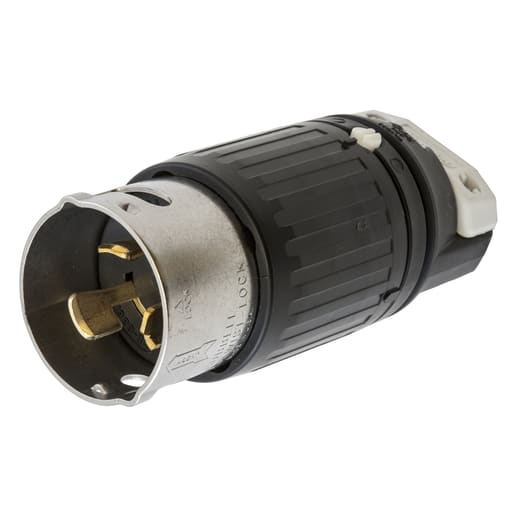 Hubbell Wiring Device - Hubbell CS6361-C 50A 125V Twist-Lock Black Nylon Plug, Straight