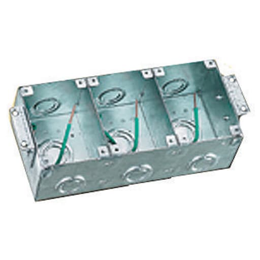 Hubbell Wiring Device - Hubbell B2483 3-Gang 42.5 In? Stamped Steel Rectangular Floor Box
