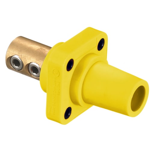 Hubbell Wiring Device - Hubbell HBLFRY Single Pole, 300/400A FeMale Receptacle, SCREW, YL