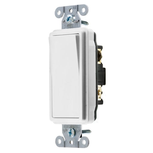 Hubbell Wiring Device - Hubbell DS315W 15 Amp 120/277 VAC 3-Way White Rocker Switch