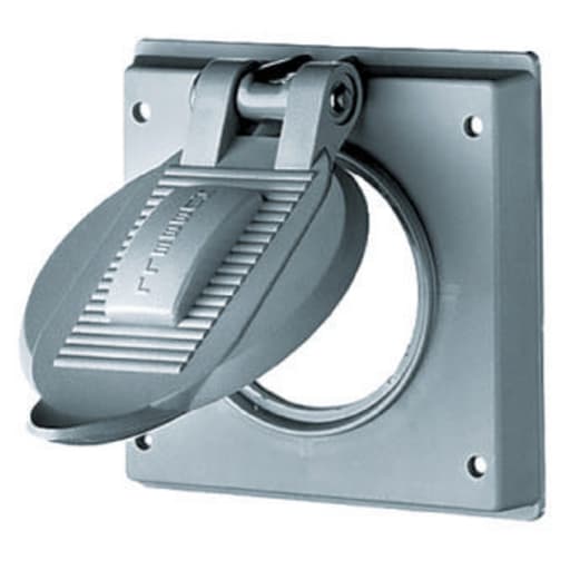 Hubbell Wiring Device - Hubbell HBL7777A 2-Gang Gray Thermoplastic Weatherproof Lift Cover