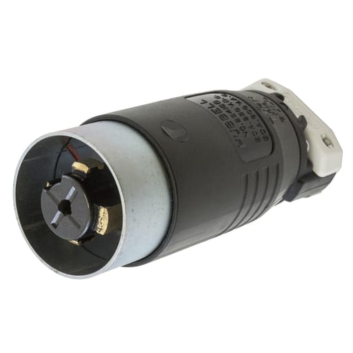 Hubbell Wiring Device - Hubbell HBL25415B 30 Amp 600 Volt 4-Pole 5-Wire Black Locking Plug