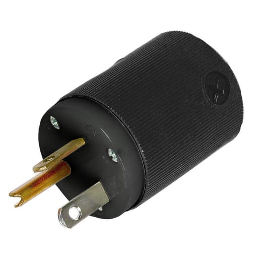 Hubbell Wiring Device - Hubbell HBL5366EBK Plug, 20A 125V, 5-15P, 12/3 SO