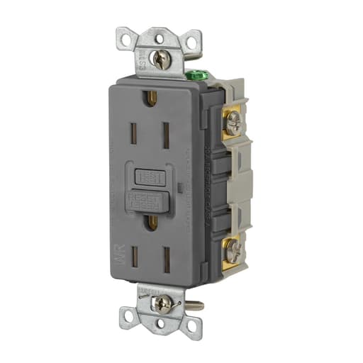 Hubbell Wiring Device - HWDK GFRWR15GRY 15A 125VAC COMM WR