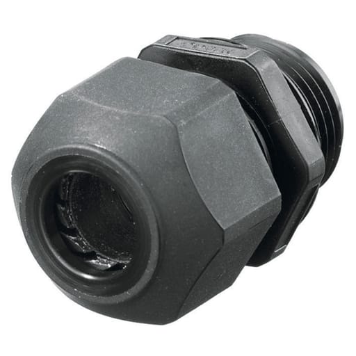 Hubbell Wiring Device - Hubbell SEC50BA 1/2 Inch Threaded 0.17 to 0.45 Inch Black Non-Metallic Low Profile Cord Connector