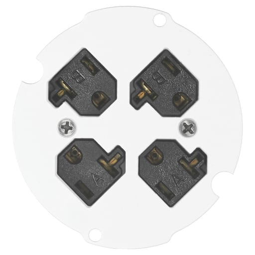 Hubbell Wiring Device - Hubbell S1R4SPQUAD S1R 4, SUB-PLATE, 20A QUAD RECEPTACLE