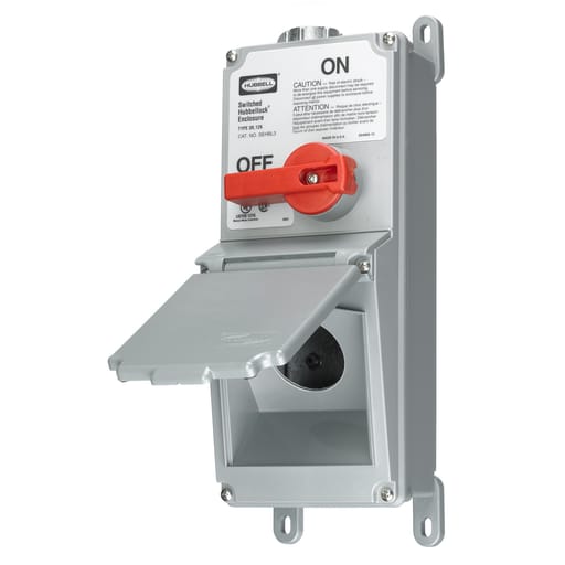 Hubbell Wiring Device - Hubbell SEHBL3 SWITCHED ENCLOSURE, HUBBELLOCK