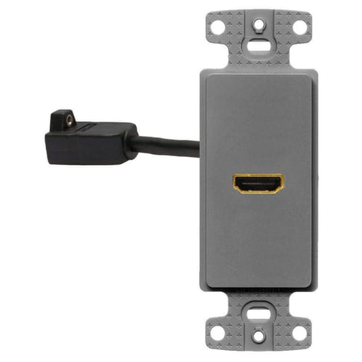 Hubbell Wiring Device - Hubbell NS801GY PLATE, FRAME, DECORATOR, w/1HDMI, FF, GY