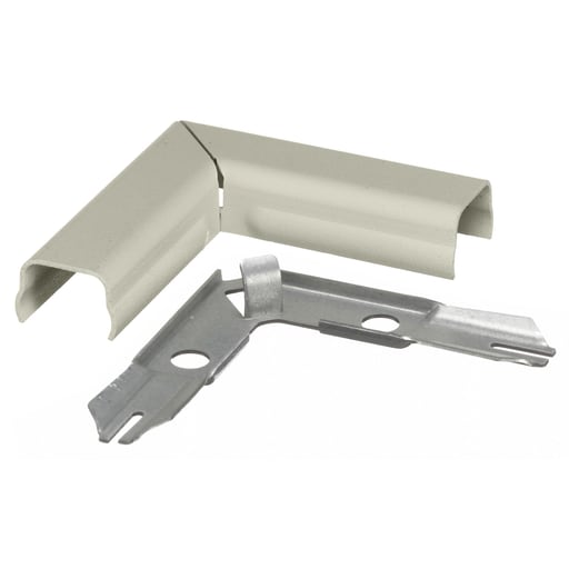 Hubbell Wiring Device - Hubbell HBL511IV Ivory Metal Raceway 90 Degrees Flat Elbow