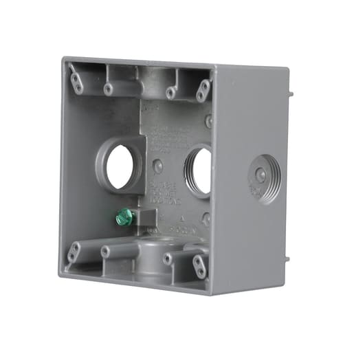 Raco Manufacturing - Raco 5346-0 Two Gang Weatherproof Box, (7) 3/4" Outlets
