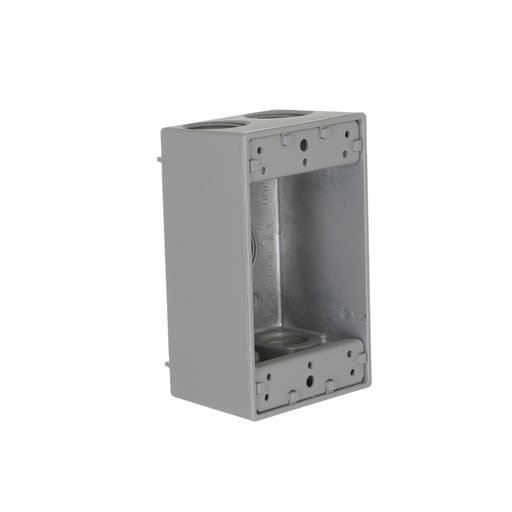 Raco Manufacturing - Raco 5331-0 Single Gang Weatherproof Box, (5) 3/4" Outlets