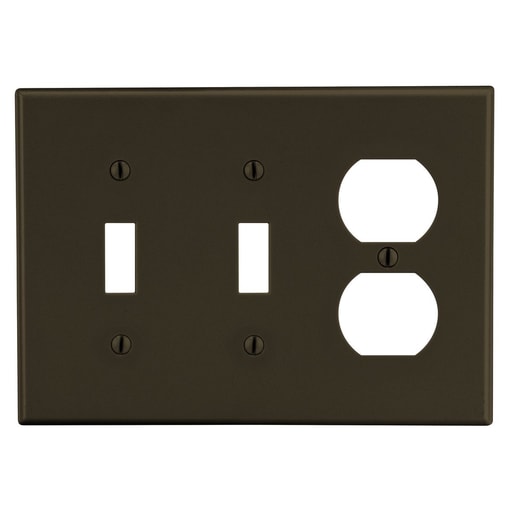Hubbell Wiring Device - HWDK PJ28 WALLPLT, M-SIZE, 3-G, 2)