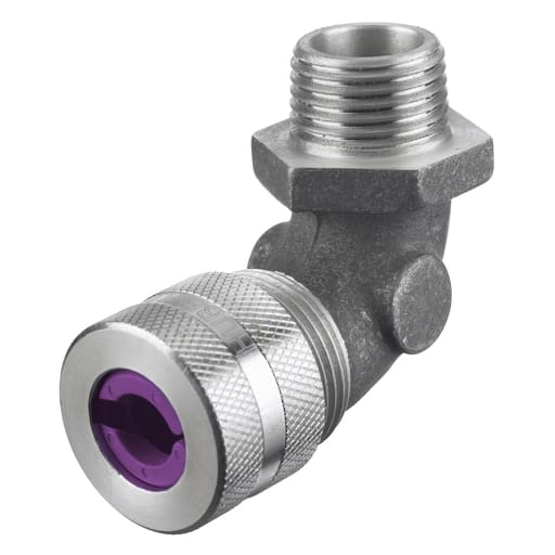 Hubbell Wiring Device - Hubbell NHC1038 3/4 Inch Male Threaded 0.75 to 0.88 Inch Machined Aluminum 90 Degrees Cord Connector