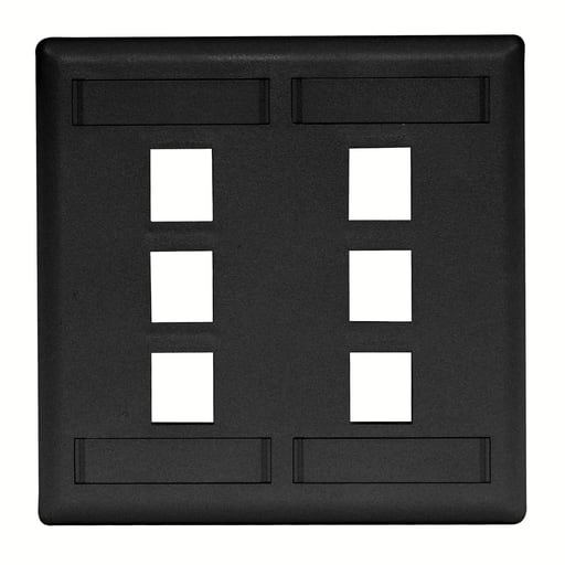 Hubbell Wiring Device - HWDK IFP26BK PLATE, WALL,FLUSH,2-G,