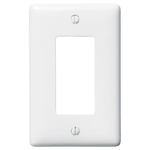 Hubbell Wiring Device - Hubbell NP26W 1-Gang 1-Device GFCI, Surge Receptacle & Decorator Device Wallplate, White, Nylon