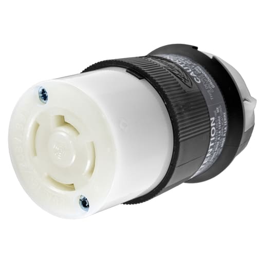 Hubbell Wiring Device - Hubbell HBL7413-C 20A 3PhY 120/208V AC Non-NEMA Twist-Lock Black Nylon Connector Body