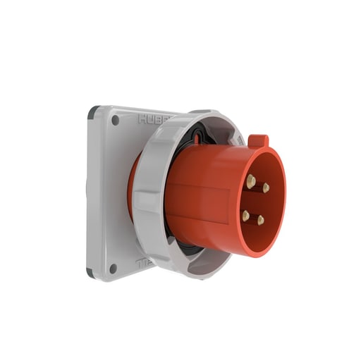 Hubbell Wiring Device - Hubbell HBL430B7W 30 Amp 480 Volt 3-Pole 4-Wire Watertight IEC Pin and Sleeve Inlet