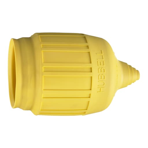 Hubbell Wiring Device - Hubbell HBL60CM31 Yellow Straight Blade Weatherproof Boot