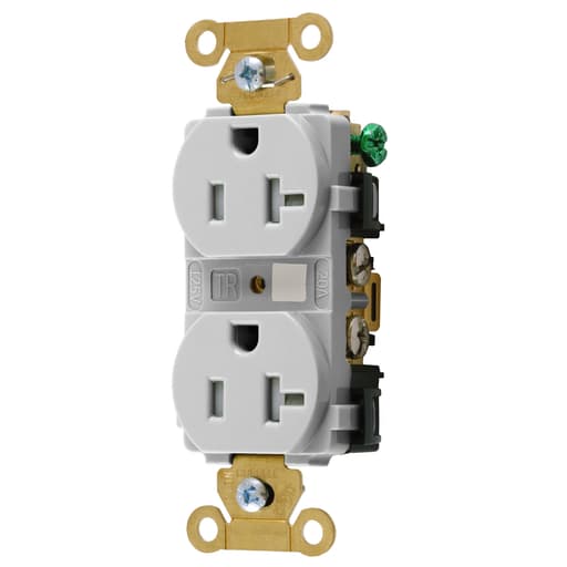 Hubbell Wiring Device - Hubbell HBL5362WTRDUP Receptacle, IND, TR, 20A/125V, 5-20R, WH