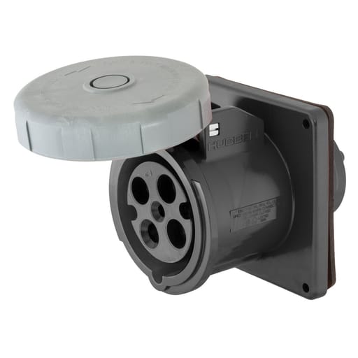 Hubbell Wiring Device - Hubbell HBL420R5W PS, IEC, Receptacle, 3P4W, 20A 3P 600V, IP67