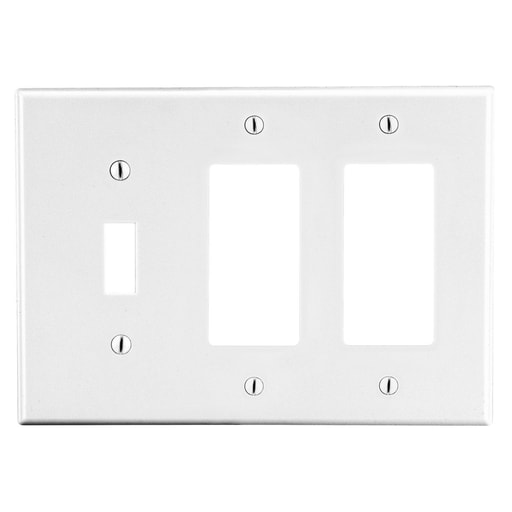 Hubbell Wiring Device - HPW P1262W WALLPLATE, 3-G, 1) TOG 2