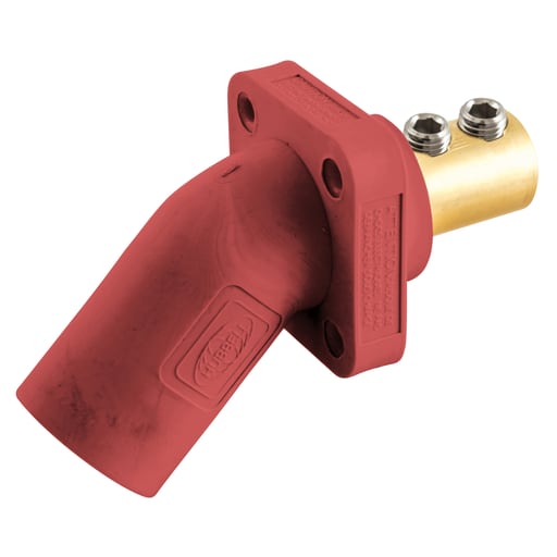 Hubbell Wiring Device - Hubbell HBLMRAR Single Pole, 300/400A ANG INLET, SCRW, RD