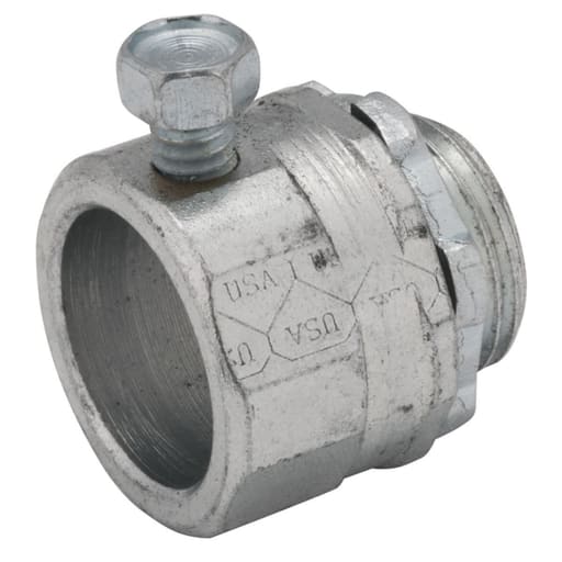 Raco Manufacturing - Raco 3004 1" Rigid/IMC Set-Screw Connector, Uninsulated, Steel