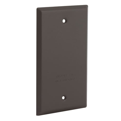 Raco Manufacturing - Bell 5173-7 1-Gang Weatherproof Cover, Vertical/Horizontal, Blank, Bronze, Carded