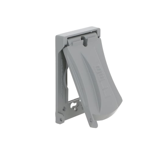 Taymac / Hubbell - Bell MX1050S 1-Gang Flip Weatherproof Cover, Vertical/Horizontal, 12-in-1, Gray