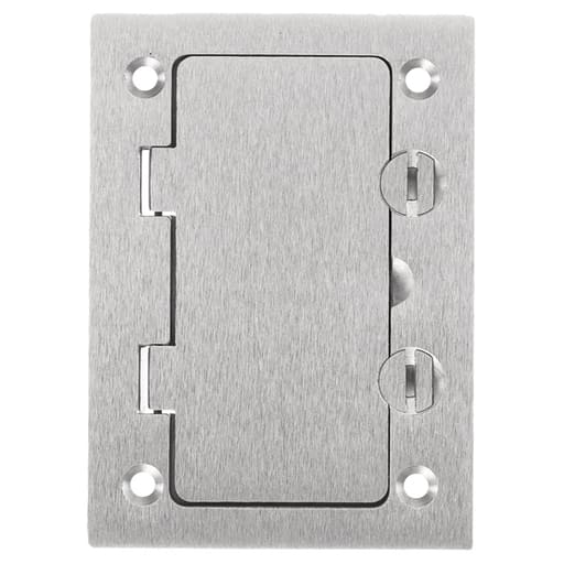 Hubbell Wiring Device - Hubbell SA3826 4.15 x 2.99 Inch Aluminum Rectangular Decorator Floor Box Cover
