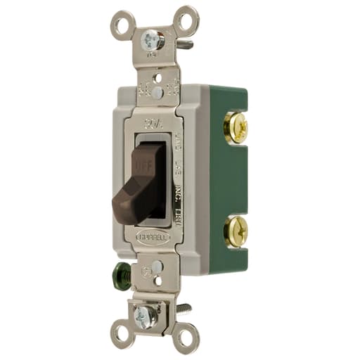 Hubbell Wiring Device - Hubbell HBL3032 30 Amp 120/277 VAC 2-Pole Brown Toggle Switch