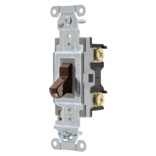 Hubbell Wiring Device - Hubbell CS120 20A 120/277V SP Toggle Switch. Spec Grade Commercial Series - Brown