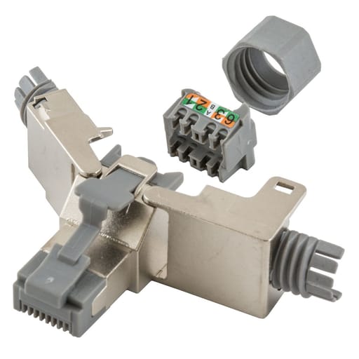 Hubbell Wiring Device - HPW SP6A PLUG,CAT6A,SHIELDED,FIELD-
