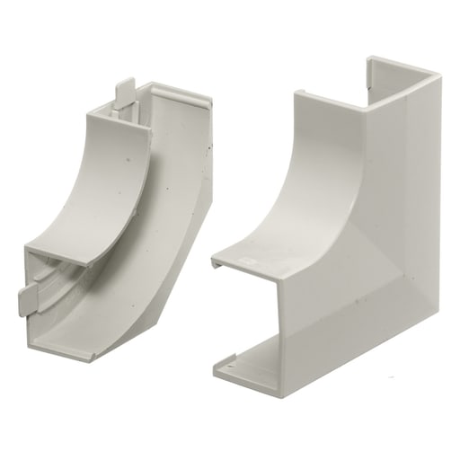 Hubbell Wiring Device - Hubbell PL1FEBC Office White Non-Metallic Raceway Flat Elbow