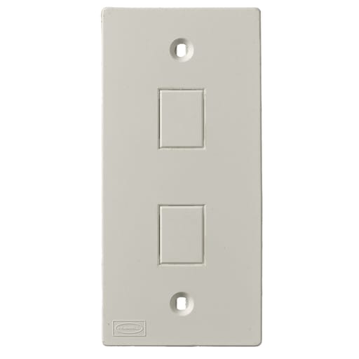 Hubbell Wiring Device - Hubbell KP2162FACEPLT, KP SER, 1-G, 2 JACK