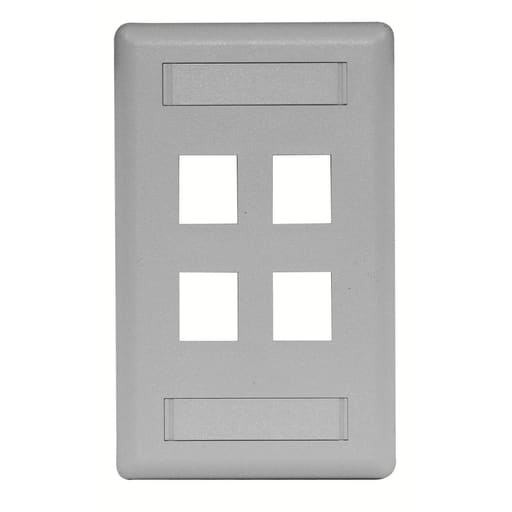Hubbell Wiring Device - HWDK IFP14GY PLATE, WALL,FLUSH,1-G,