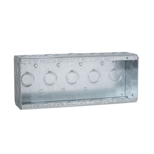 Raco Manufacturing - Raco 694 5-Gang Masonry Box, Nongangable, 2-1/2" Deep, Nineteen Concentric KO?..s