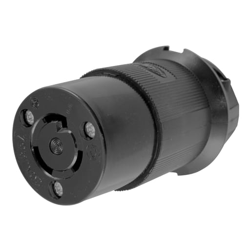 Hubbell Wiring Device - Hubbell HBL2313BK Locking Connector, 20A 125V, L5-20R, BK