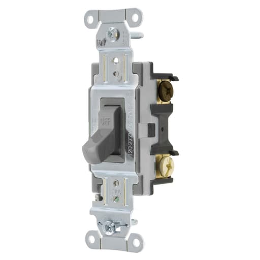 Hubbell Wiring Device - Hubbell CS320GY 20 Amp 120/277 VAC 3-Way Gray Toggle Switch