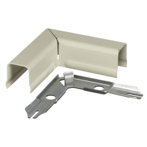 Hubbell Wiring Device - Hubbell HBL711IVA Metal Raceway, 90 Degree Flat Elbow, HBL700/750 Series, Ivory