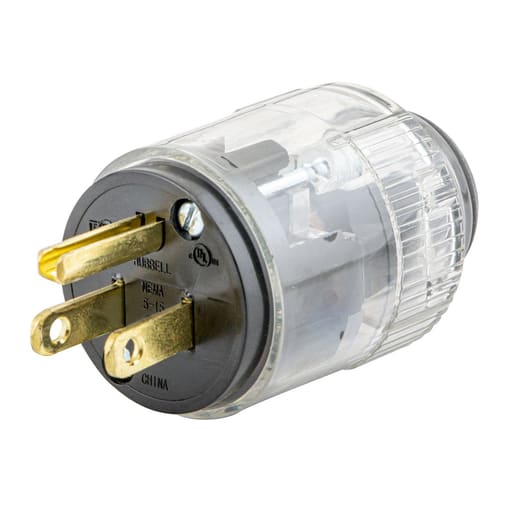 Hubbell Wiring Device - HWDK 515LP PLUG, 15A 125V, 5-15P, I