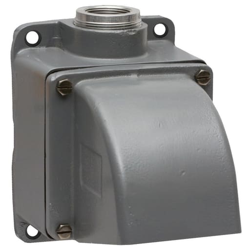 Hubbell Wiring Device - Hubbell MB601002W 1-1/4 Inch Metallic 15 Degrees 4-Way Pin and Sleeve Back Box