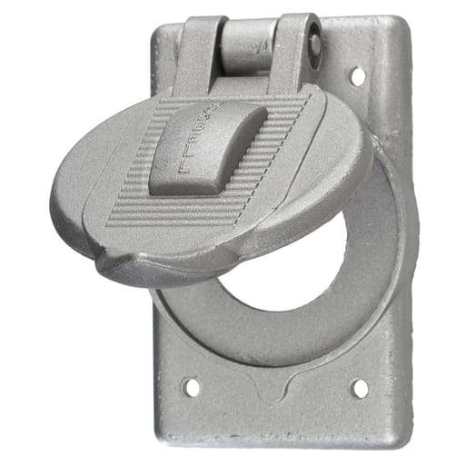 Hubbell Wiring Device - Hubbell HBL7420 Twist-Lock Weatherproof Cover, for Single Flush Receptacle. Vertical Mount