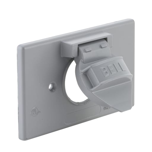 Raco Manufacturing - Raco 5152-0 Single Gang Weatherproof Cover, Horizontal, 1.406" Diameter Hole