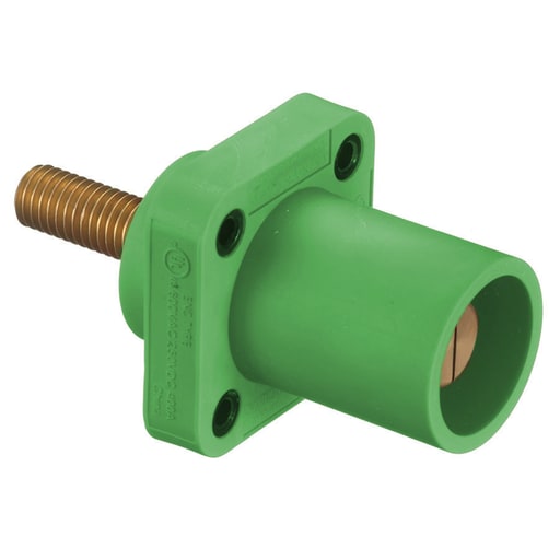 Hubbell - Hubbell HBLMRSCGN Single Pole, 300/400A Male STUD RECEP, GN, T